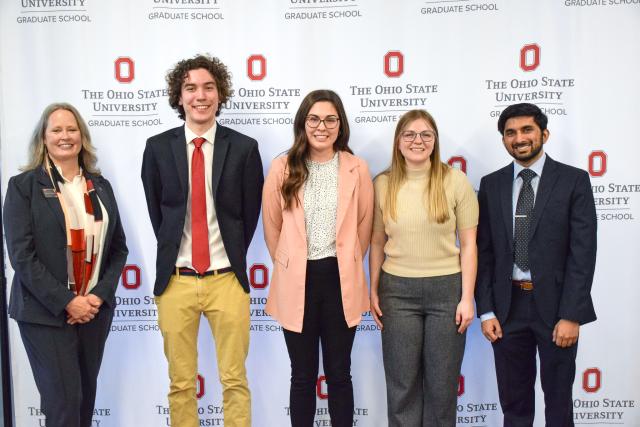 Mary Stromberger and 3MT college finalists