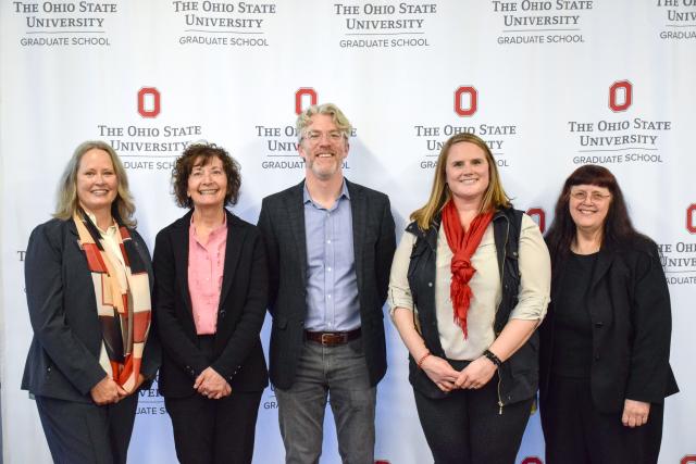 Mary Stromberger, Karin Jordan with 3MT Selection Committee members 