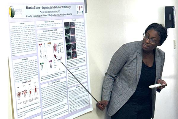 Ms. Jeliyah Odon,  presents her research poster